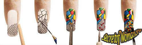 Дизайн ногтей - Мозаика