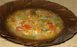 Суп с пшеном и зеленой фасолью