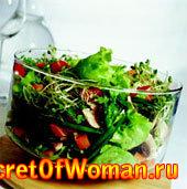 Грибной салат с латуком