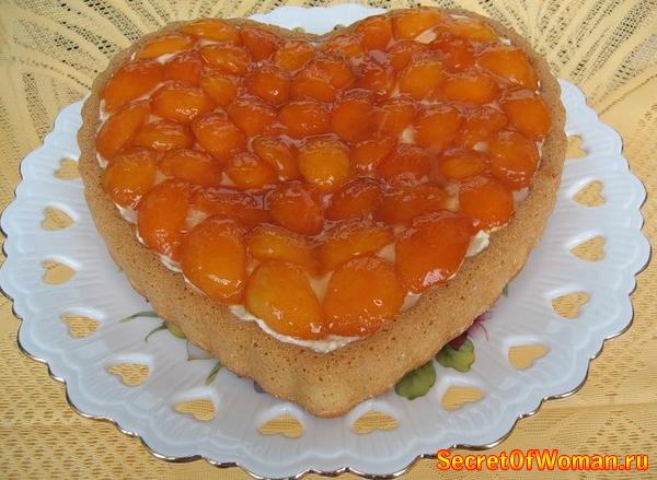 Торт "Абрикосовое сердце"